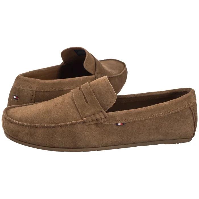 Mokasyny Tommy Hilfiger Casual Hilfiger Suede Driver Coconut Grove FM0FM04998 GVQ – zdjęcie 1