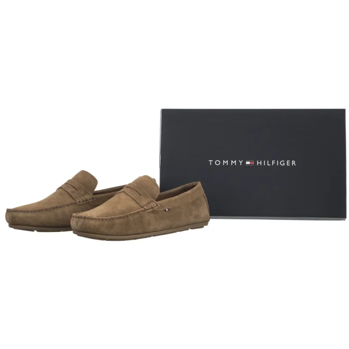 Mokasyny Tommy Hilfiger Casual Hilfiger Suede Driver Coconut Grove FM0FM04998 GVQ – zdjęcie 8