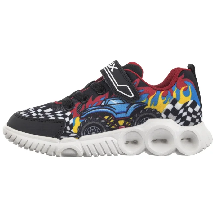 Buty Geox J Wroom B. D -Pr.Mesh + Pr.Dbk Black/Red J55GAD 02ACE C0048 – zdjęcie 2