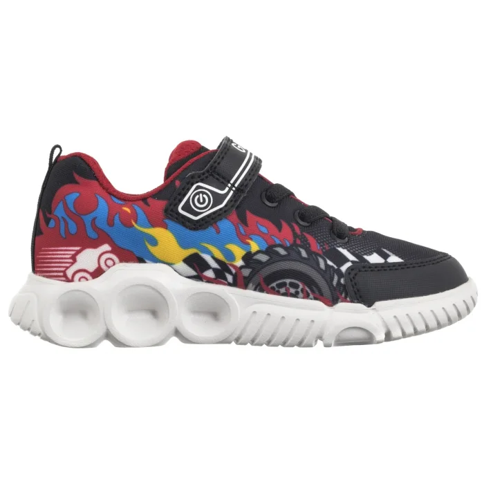 Buty Geox J Wroom B. D -Pr.Mesh + Pr.Dbk Black/Red J55GAD 02ACE C0048 – zdjęcie 3