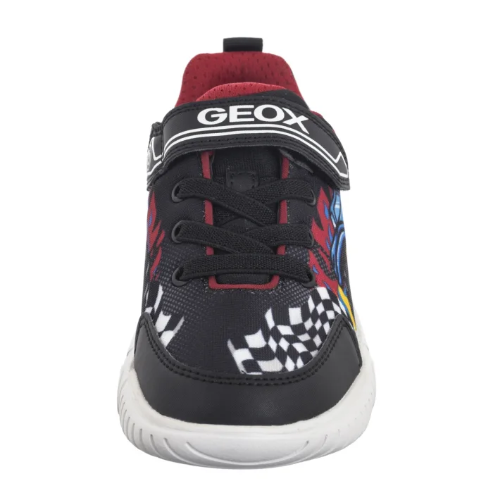 Buty Geox J Wroom B. D -Pr.Mesh + Pr.Dbk Black/Red J55GAD 02ACE C0048 – zdjęcie 4