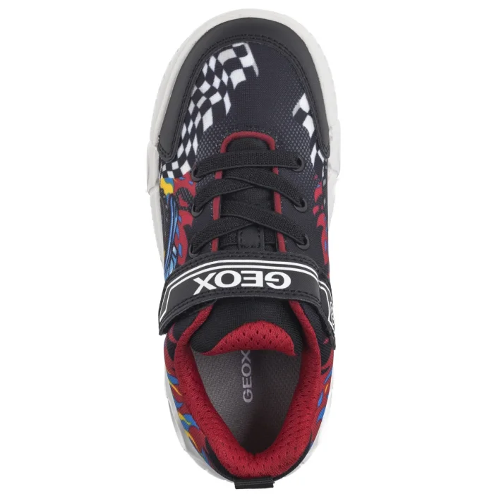 Buty Geox J Wroom B. D -Pr.Mesh + Pr.Dbk Black/Red J55GAD 02ACE C0048 – zdjęcie 6