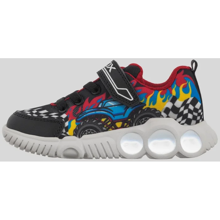 Buty Geox J Wroom B. D -Pr.Mesh + Pr.Dbk Black/Red J55GAD 02ACE C0048 – zdjęcie 9