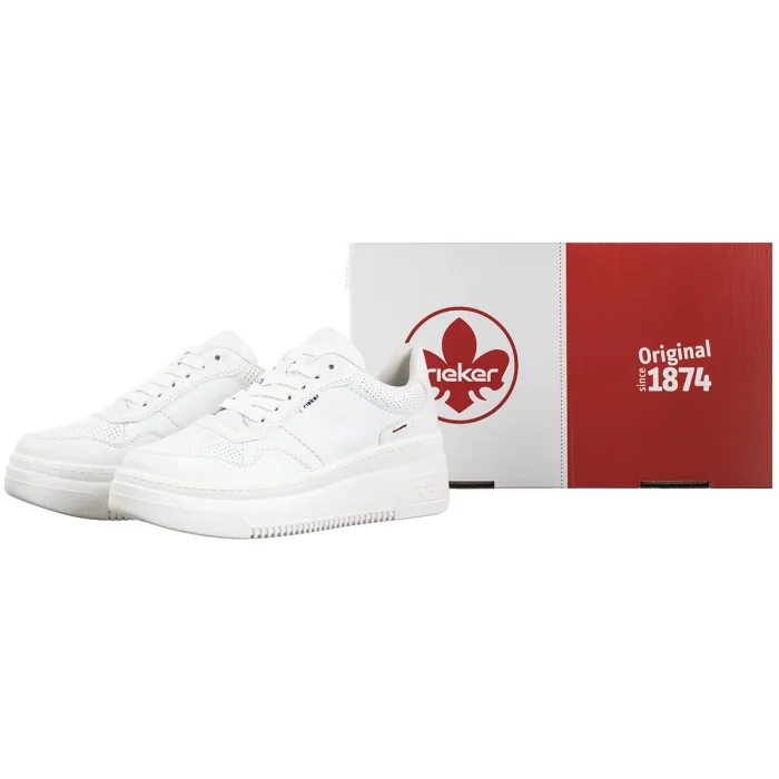 Sneakersy Rieker Białe M7811-80 White  – zdjęcie 8