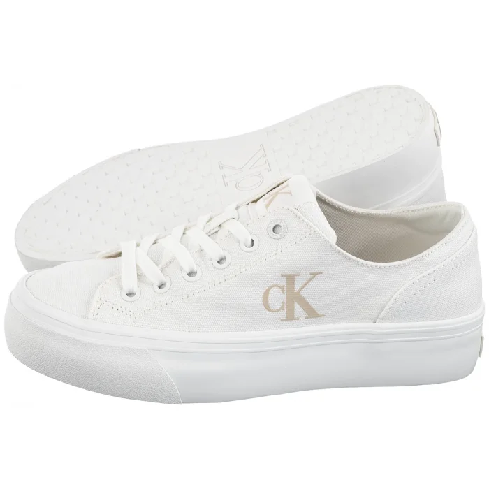 Tenisówki Calvin Klein Vulc Flatform Low Cv Mg Triple Bright White YW0YW01763 01W – zdjęcie 1
