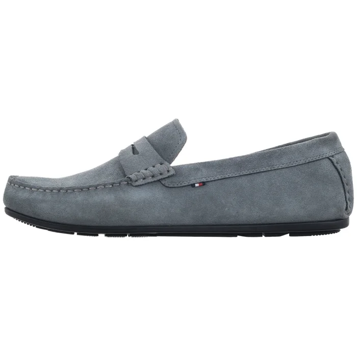 Mokasyny Tommy Hilfiger Casual Hilfiger Suede Driver Overcast Grey FM0FM04998 PN6 – zdjęcie 2