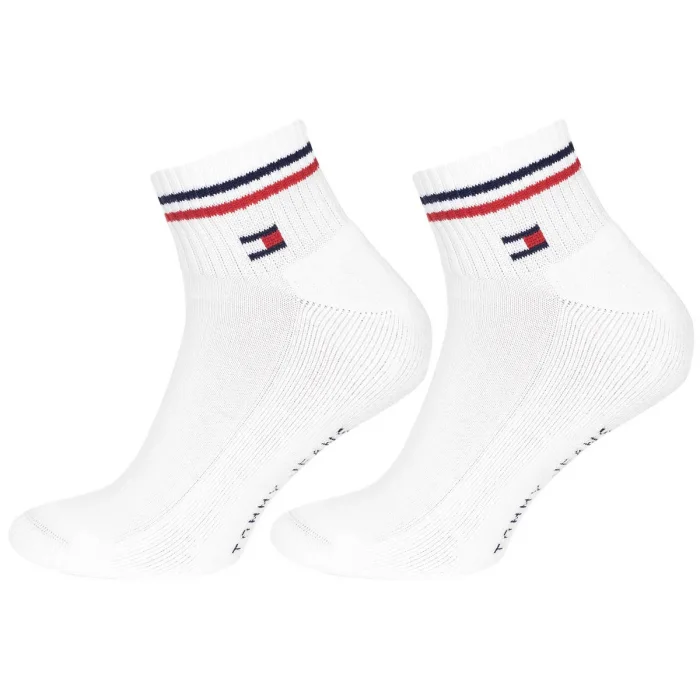 Skarpetki 2 pary Tommy Hilfiger TH Uni Tj Quarter 2P Iconic White 701228177 001  – zdjęcie 2