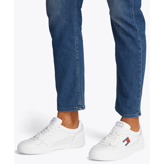 Sneakersy Tommy Hilfiger Tjm Cupsole Leather Ess White EM0EM01443 YBR – zdjęcie 2
