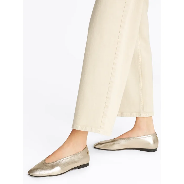 Baleriny Tommy Hilfiger Soft Metal Lthr Ballerina No Bow Gold FW0FW08601 0HS – zdjęcie 2