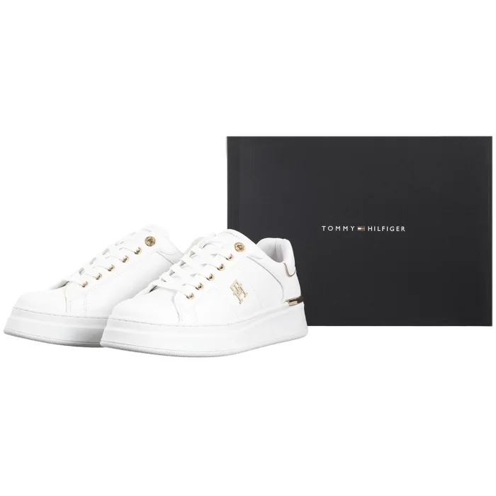 Sneakersy Tommy Hilfiger Low Cut Lace-Up Sneaker White T3A9-33749-1355100 – zdjęcie 8