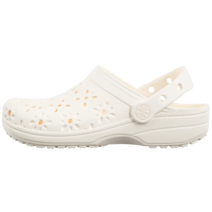 Klapki Crocs Classic Floral Cut Out Clog Chalk 210943-0WV – zdjęcie 2