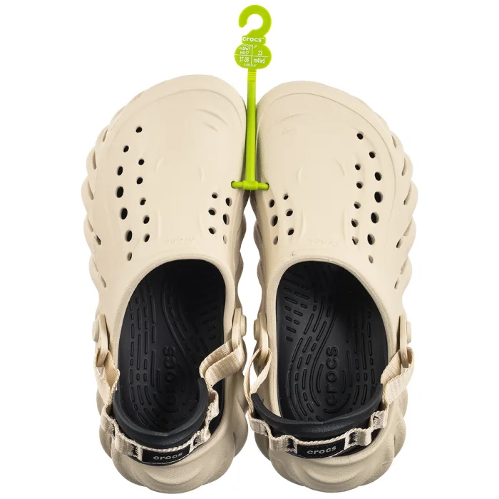 Klapki Crocs Echo Clog Bone/Black 207937-2YJ – zdjęcie 8