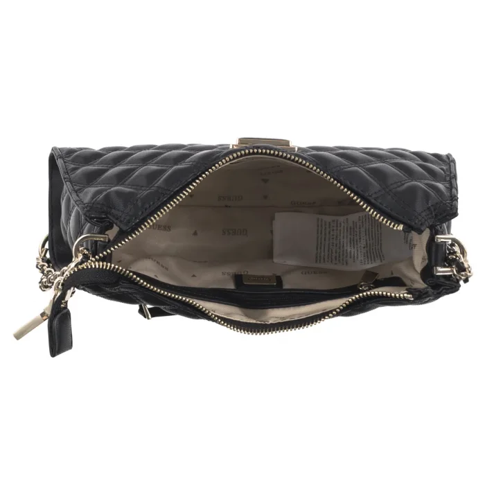 Torebka Guess Giully Top Zip Shoulder Bag HWQG87 48130 Black – zdjęcie 6