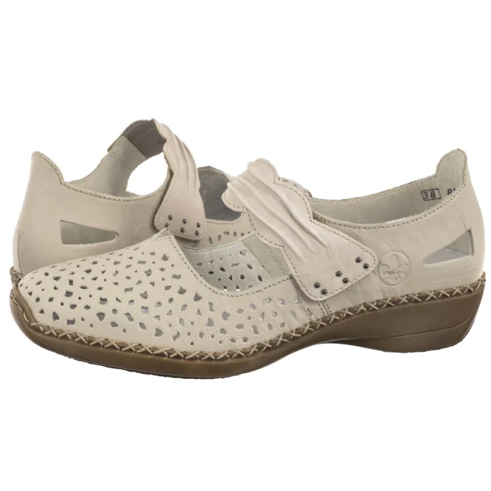 Półbuty Rieker Beżowe 41399-60 Beige – zdjęcie 1
