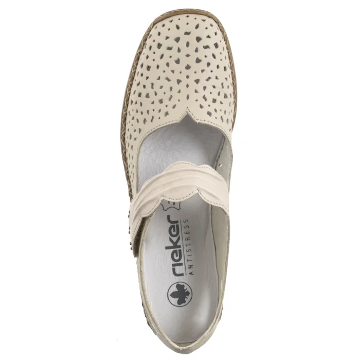 Półbuty Rieker Beżowe 41399-60 Beige – zdjęcie 6
