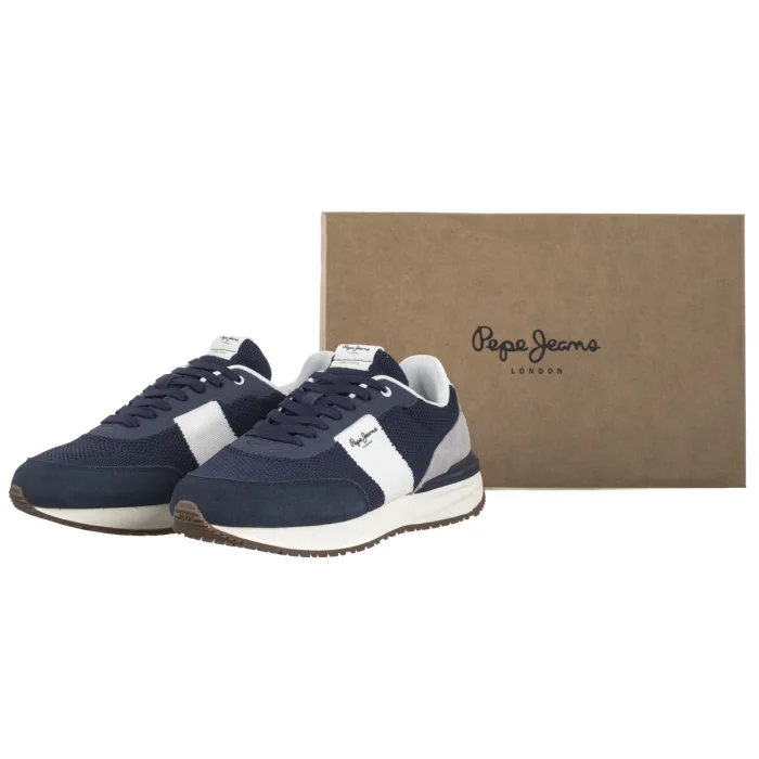 Sneakersy Pepe Jeans Buster Knit M Navy PMS60039 595 – zdjęcie 8