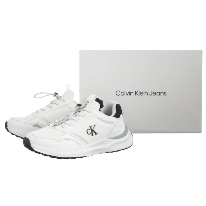 Sneakersy Calvin Klein Low Cut Lace-Up Sneaker White/Black V3X9-83010-1464X 002 – zdjęcie 8