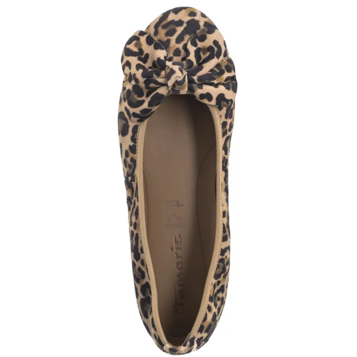 Baleriny Tamaris Beżowe 1-22141-44 360 Leopard – zdjęcie 6