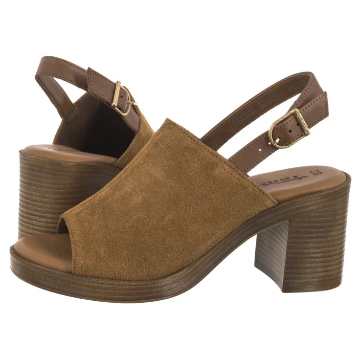 Sandały Tamaris Brązowe 1-28304-44 305 Cognac – zdjęcie 1