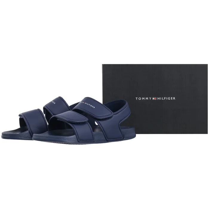 Sandałki Tommy Hilfiger Velcro Sandal Blue T1X2-33913-1172 800 – zdjęcie 8
