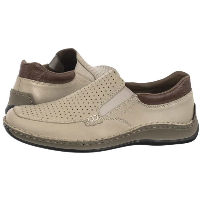 Mokasyny Rieker Beżowe 05293-60 Beige – zdjęcie 1
