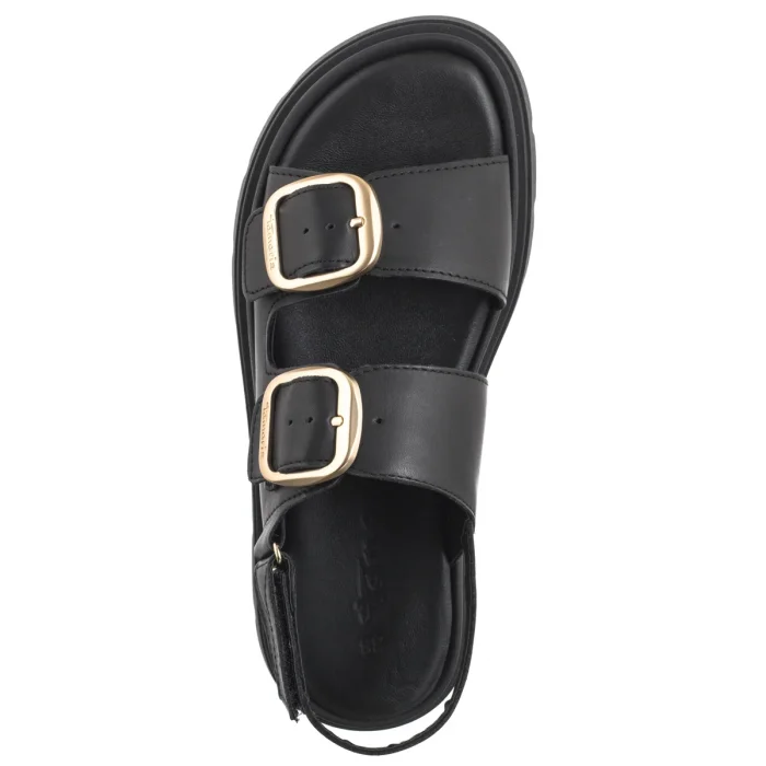 Sandały Tamaris Czarne 1-28233-44 003 Black Leather – zdjęcie 6