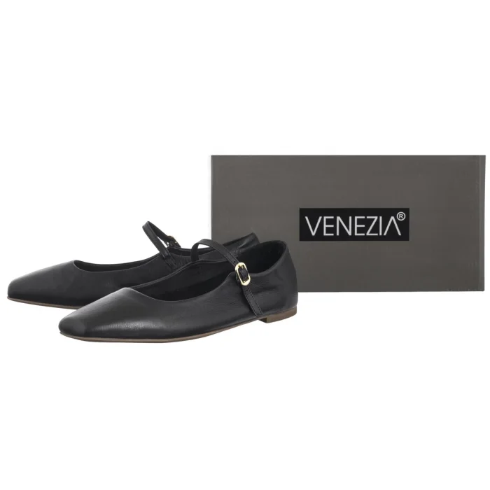 Baleriny Venezia Czarne A041LEBLOBA118 – zdjęcie 8