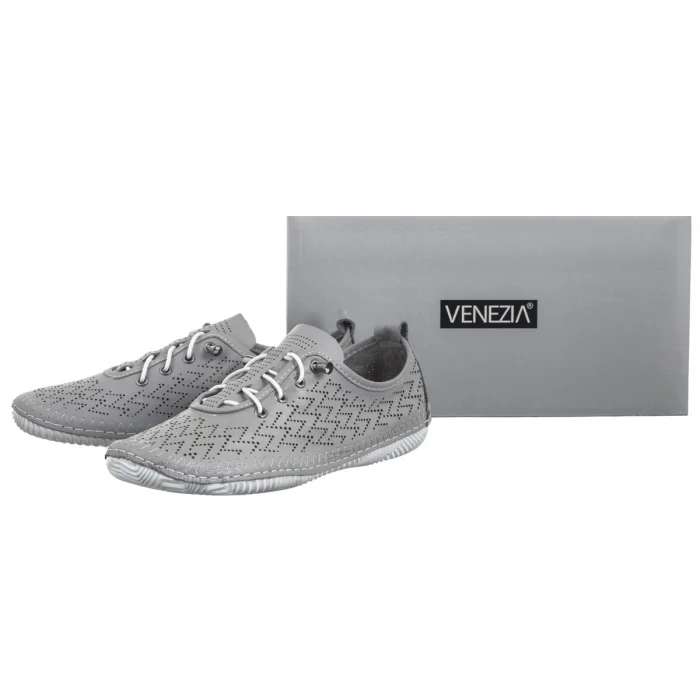 Półbuty Venezia Szare Ażurowe R165LEGEOSP047 – zdjęcie 7