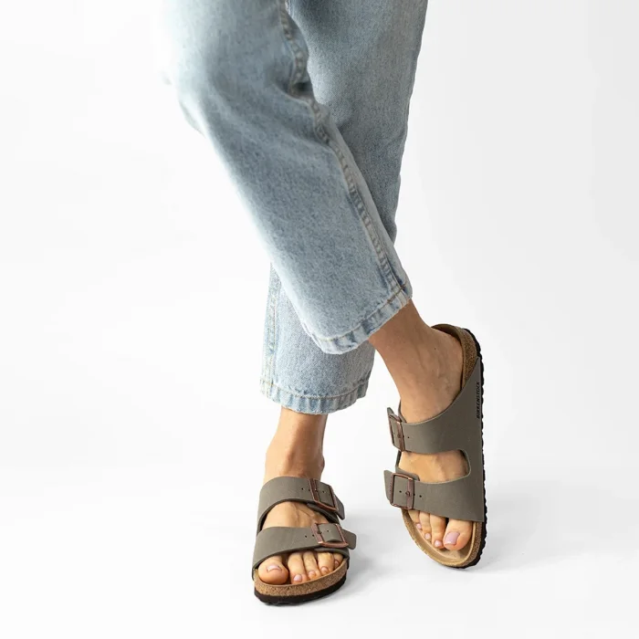 Klapki Birkenstock Arizona BF Nubuk Stone 151213 – zdjęcie 3