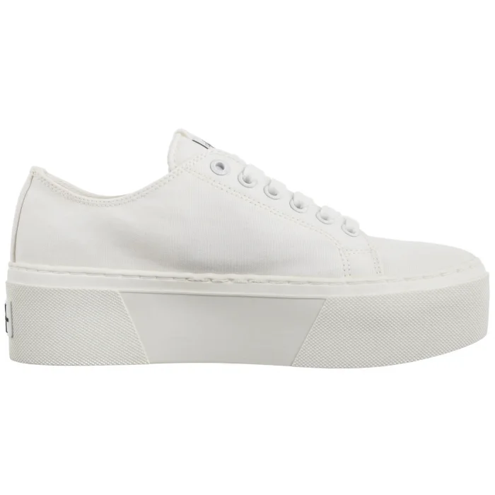 Sneakersy Calvin Klein Flatform+Cupsole Low Txt White YW0YW01033 01T – zdjęcie 4