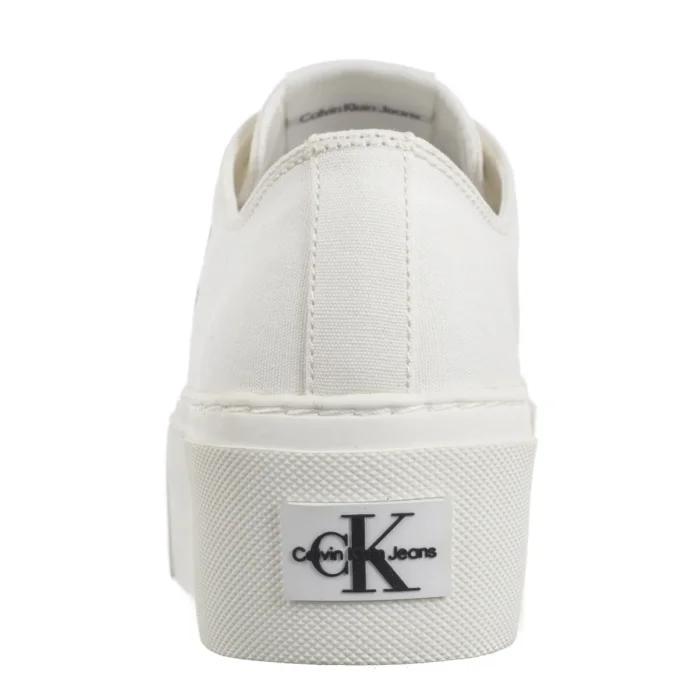 Sneakersy Calvin Klein Flatform+Cupsole Low Txt White YW0YW01033 01T – zdjęcie 6