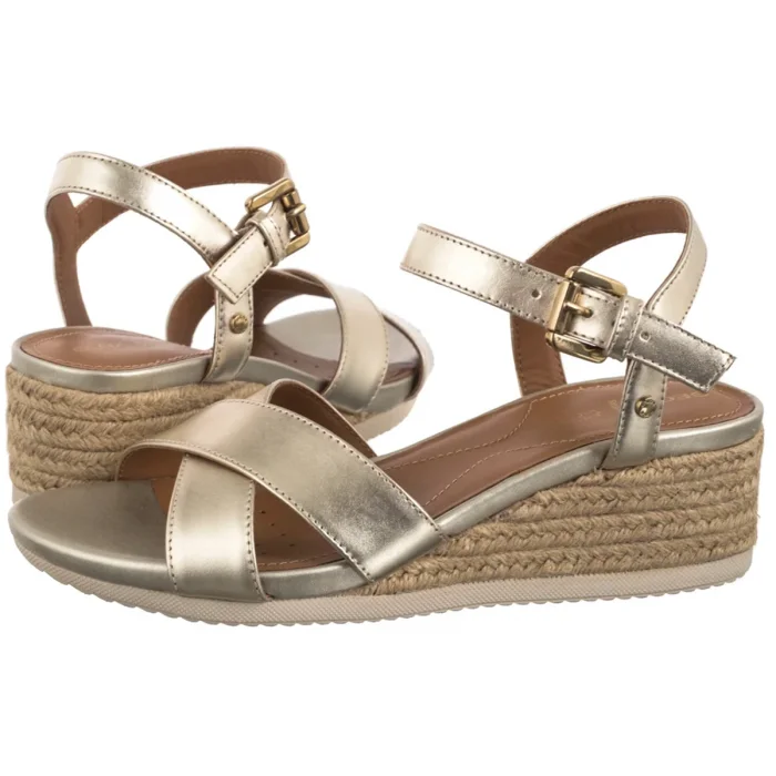 Sandały Geox D Ischia Corda C Lt Gold D02HHC 000CF C2012 – zdjęcie 1