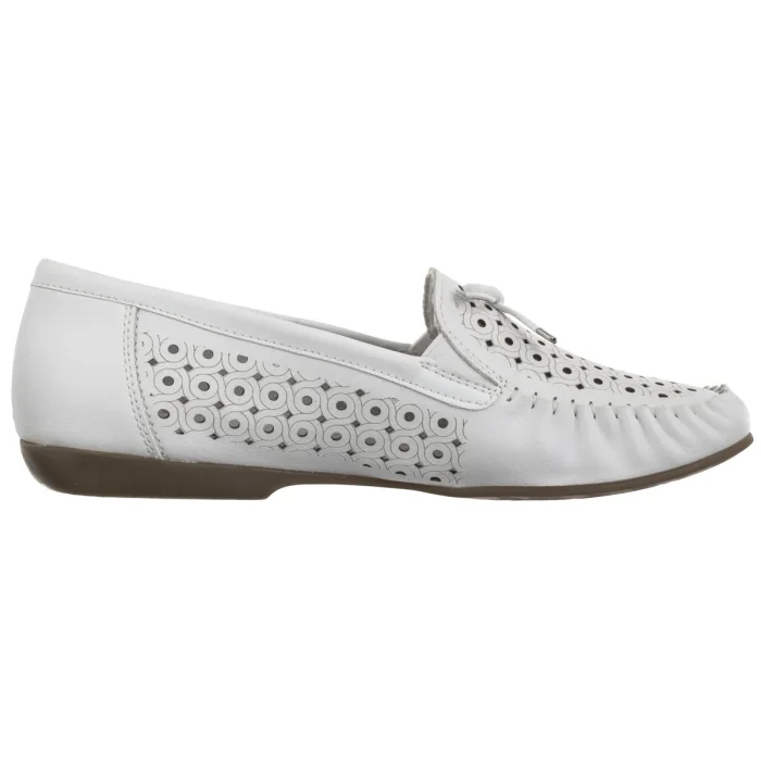 Mokasyny Rieker Białe Ażurowe L6352-80 White – zdjęcie 3