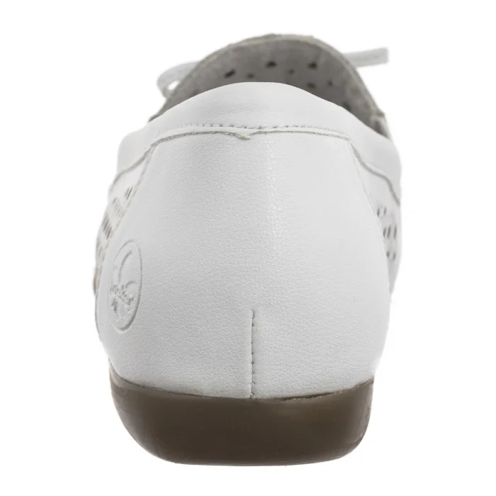 Mokasyny Rieker Białe Ażurowe L6352-80 White – zdjęcie 5