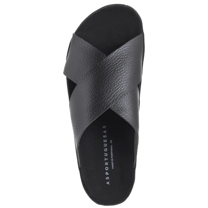 Klapki Asportuguesas Cross L Eco Leat Black P018276000