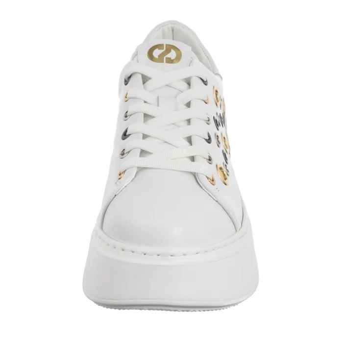 Sneakersy Carinii Białe B10047__-L46-000-000-F69 – zdjęcie 4