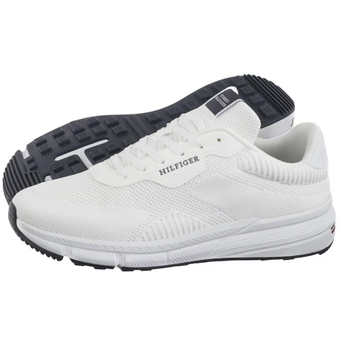Sneakersy Tommy Hilfiger Lightweight Rwb Knit White FM0FM05423 YBS – zdjęcie 1