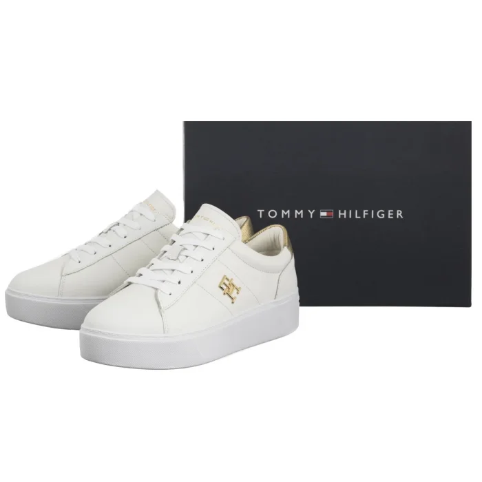 Sneakersy Tommy Hilfiger Platform Court Sneaker Metallics White FW0FW08648 YBS – zdjęcie 9
