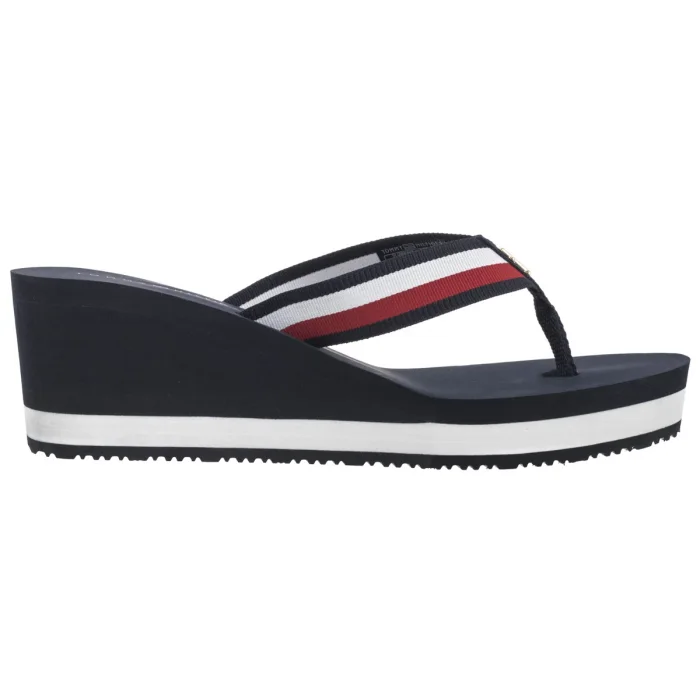 Japonki Tommy Hilfiger TH Corporate Wedge Beach Sandal Space Blue FW0FW08520 DW6 – zdjęcie 3