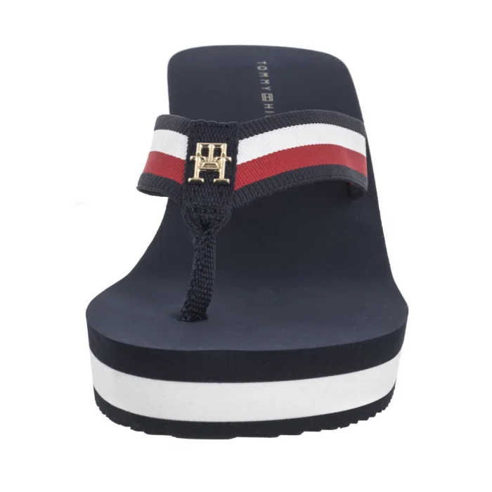 Japonki Tommy Hilfiger TH Corporate Wedge Beach Sandal Space Blue FW0FW08520 DW6 – zdjęcie 4