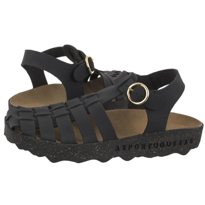 Sandały Asportuguesas Calix L Eco Nubu Black P018277000 – zdjęcie 1