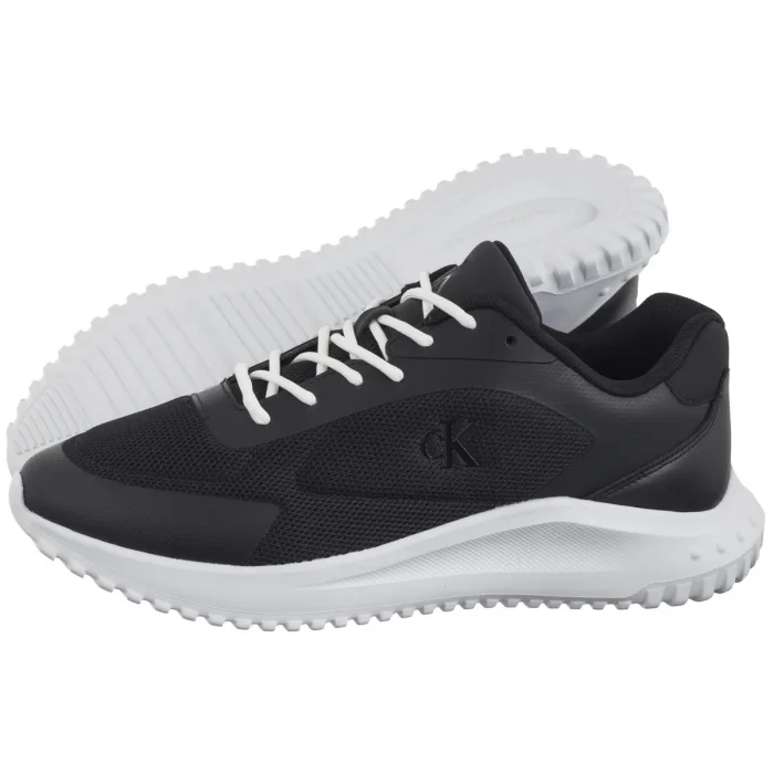 Sneakersy Calvin Klein Eva Runner Low Mesh Mix Ck Black/Bright White YM0YM01185 0GM – zdjęcie 1