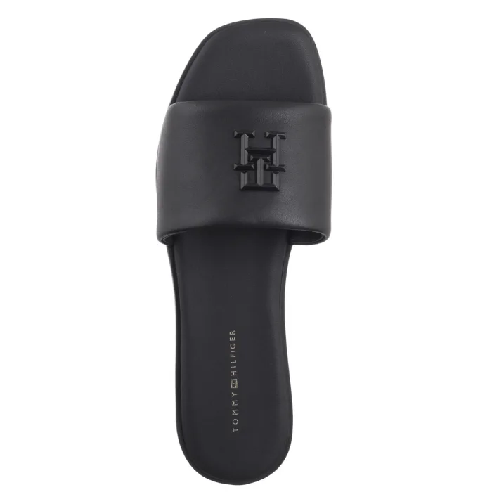 Klapki Tommy Hilfiger TH Logo Hardware Leather Mule Black FW0FW08806 BDS – zdjęcie 6