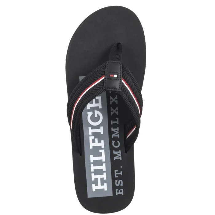 Japonki Tommy Hilfiger Corporate Hilfiger Beach Sandal Black FM0FM05436 BDS – zdjęcie 6