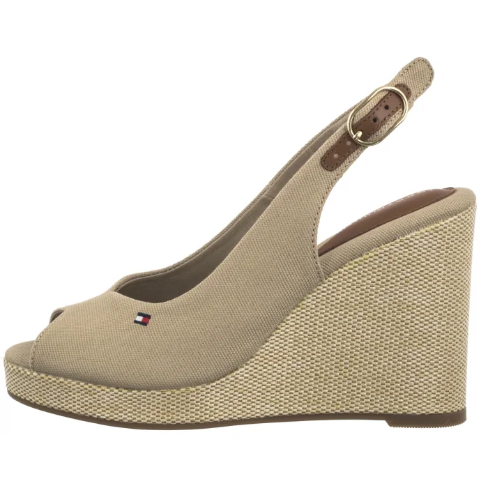 Sandały Tommy Hilfiger Flag High Wedge Espad Slingback Horseradish FW0FW08597 ACC – zdjęcie 2