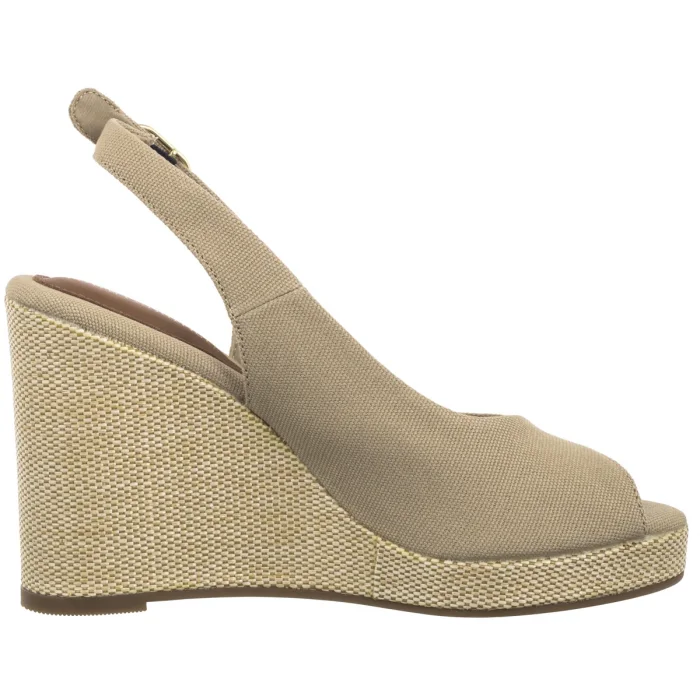 Sandały Tommy Hilfiger Flag High Wedge Espad Slingback Horseradish FW0FW08597 ACC – zdjęcie 3