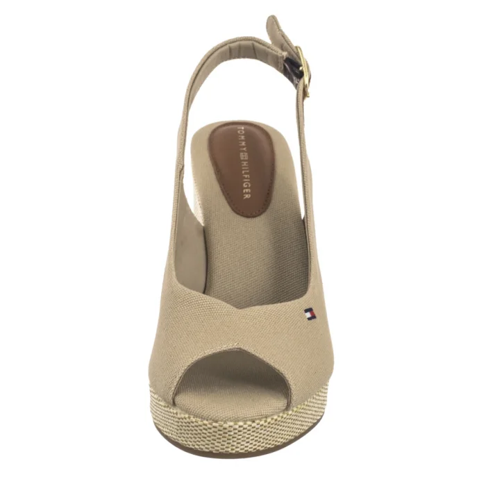 Sandały Tommy Hilfiger Flag High Wedge Espad Slingback Horseradish FW0FW08597 ACC – zdjęcie 4