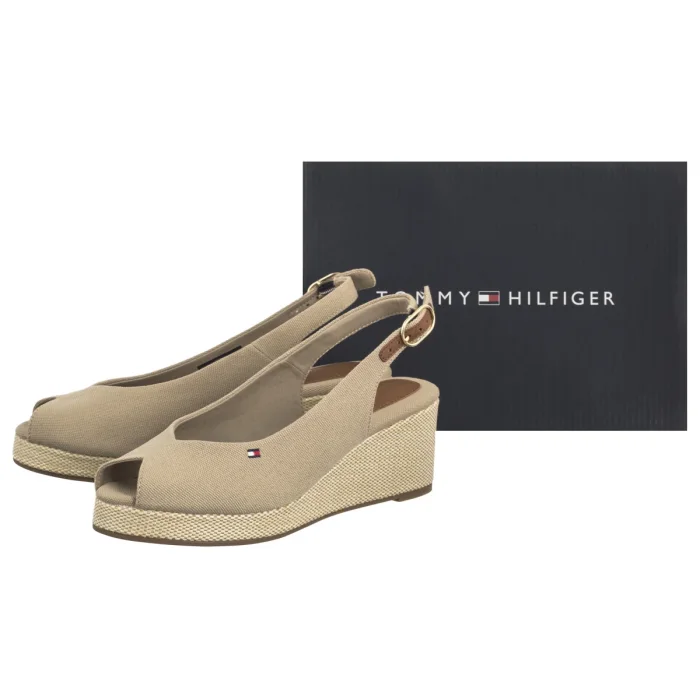 Sandały Tommy Hilfiger Flag Mid Wedge Espad Slingback Horserdish FW0FW08595 ACC – zdjęcie 8