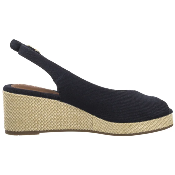 Sandały Tommy Hilfiger Flag Mid Wedge Espad Slingback Space Blue FW0FW08595 DW6 – zdjęcie 3