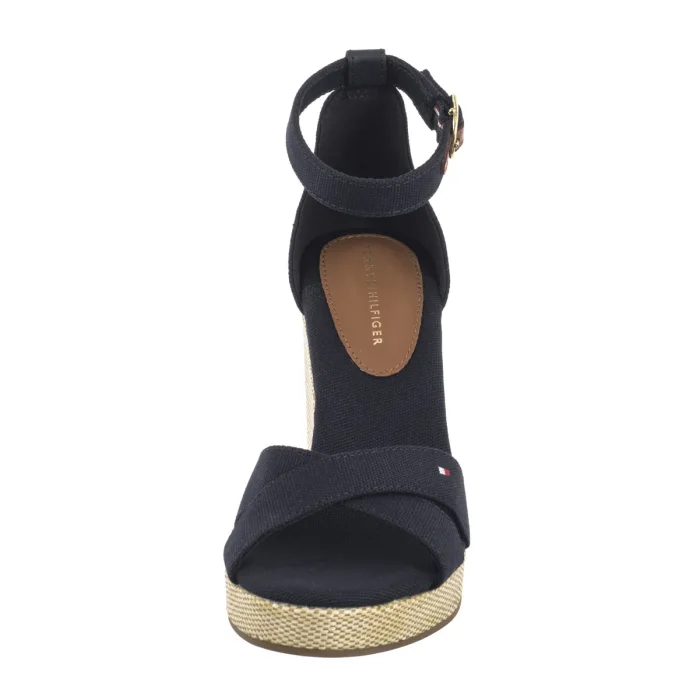 Sandały Tommy Hilfiger Flag High Wedge Espad Crisscross Space Blue FW0FW08661 DW6 – zdjęcie 4